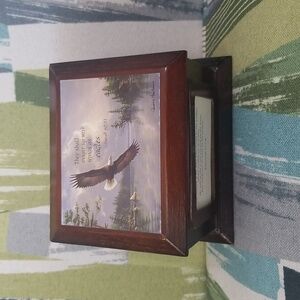 Eagle Theme Wood Trinket Memory Box Multi-purpose